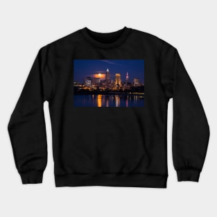 Full Moonrise Over Cleveland Crewneck Sweatshirt